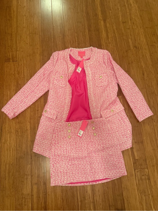 Lilly Pulitzer Dresses & Skirts - Pink Tweed Skirt Set - Classic Women's Two-Piece